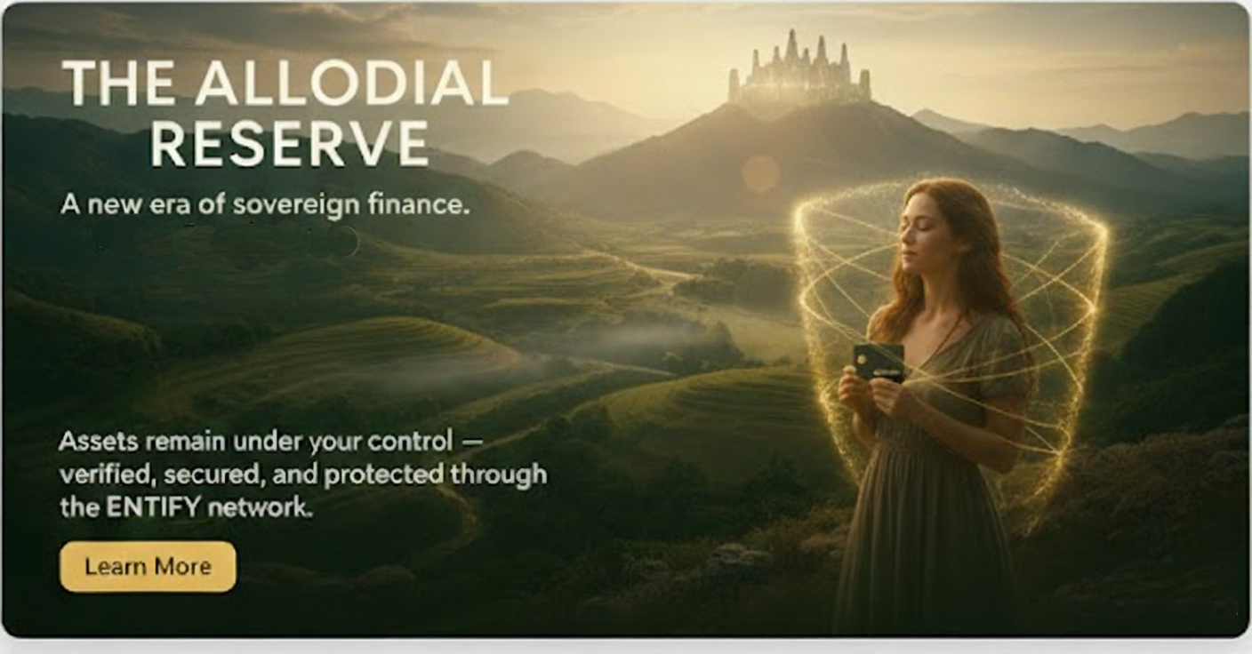 A new era of sovereign finance. Assets secured through the ENTIFY network.